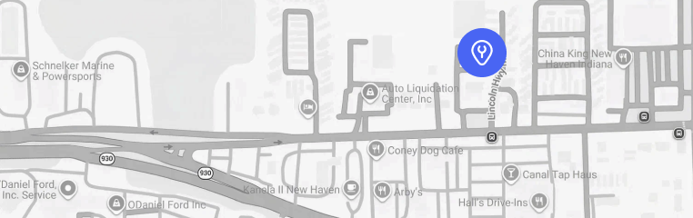 Stylized street map with a blue location pin marking a spot near a road intersection | 930 Auto Repair