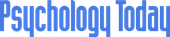 Blue “Psychology Today” logo text on a white background