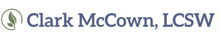 Clark McCown, LCSW logo with green leaf icon on white background