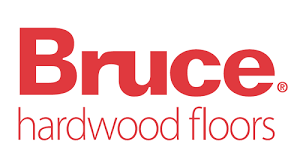 Bruce hardwood floors logo in red text on a white background