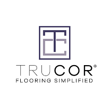 TRUCOR flooring logo with purple square monogram and “FLOORING SIMPLIFIED” text on white background