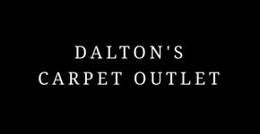 White text reading “Dalton’s Carpet Outlet” on a black background