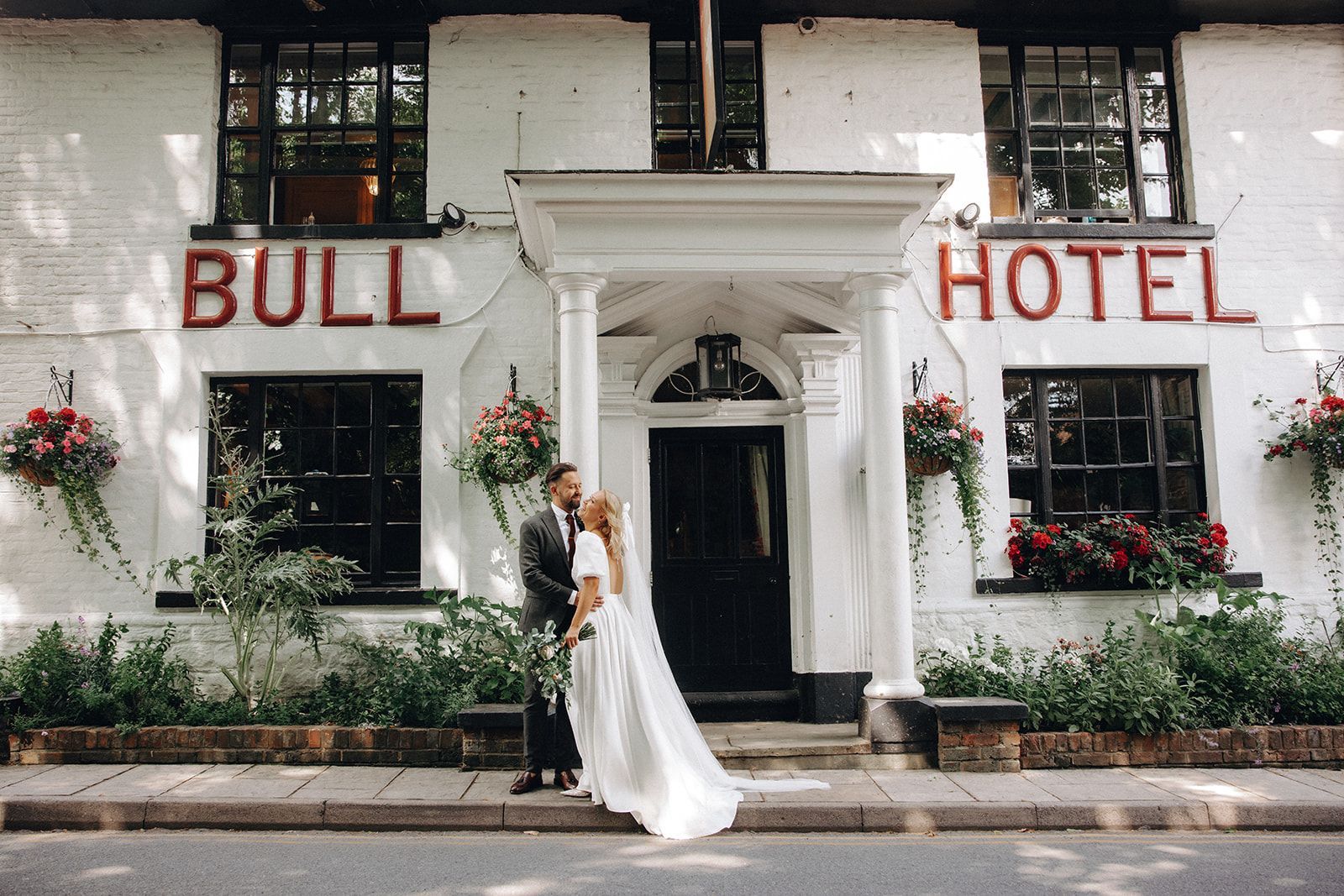 A perfect photo opportunity outside The Bull Hotel