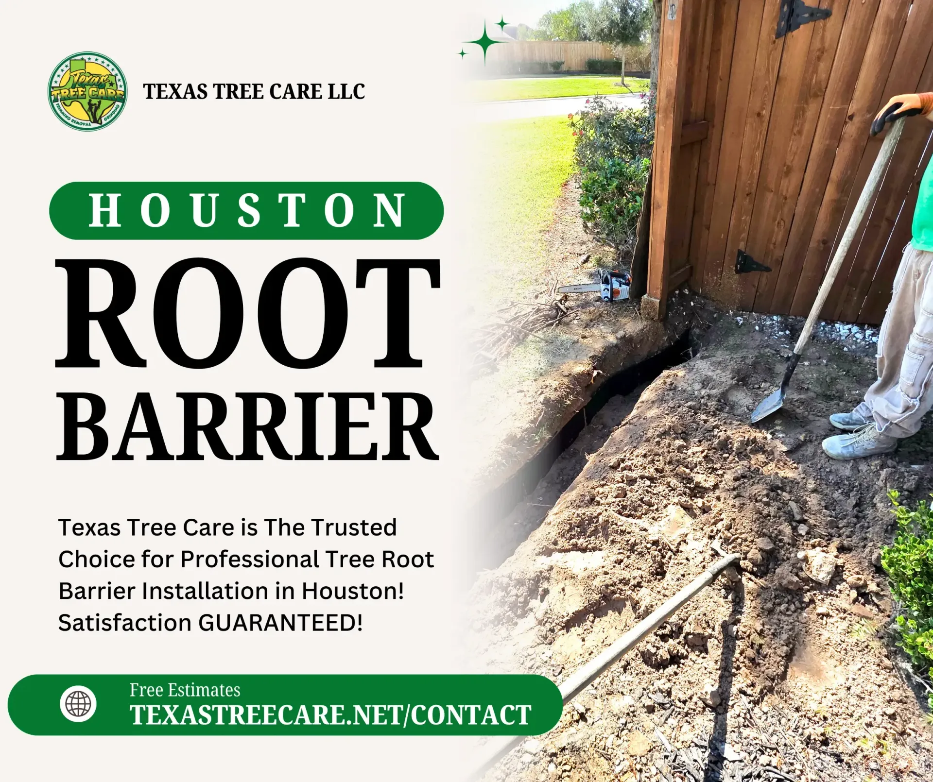 Root Barrier Houston | Texas Tree Care