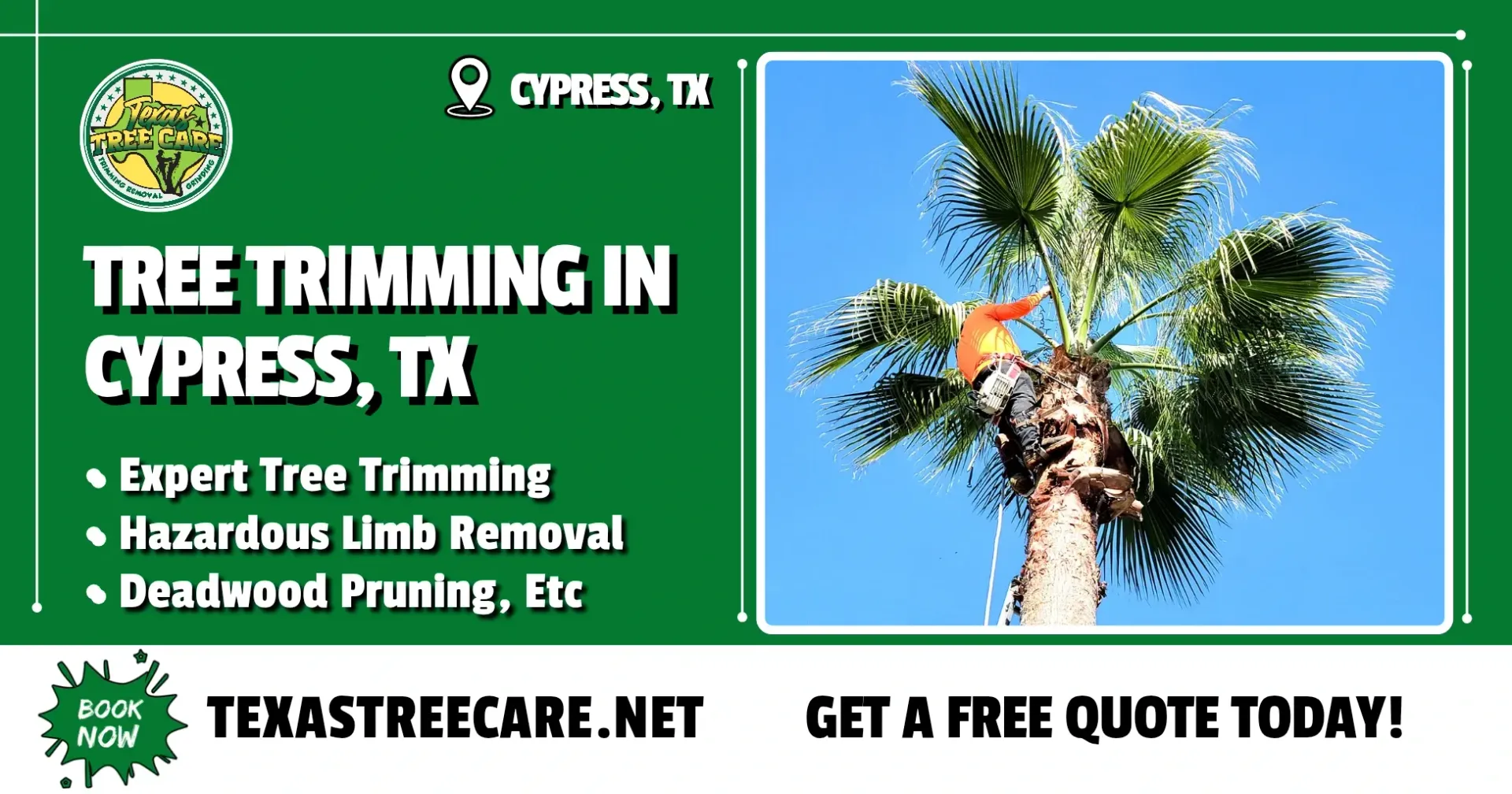 Tree Trimming Cypress TX - Get A Free Quote | Texas Tree Care