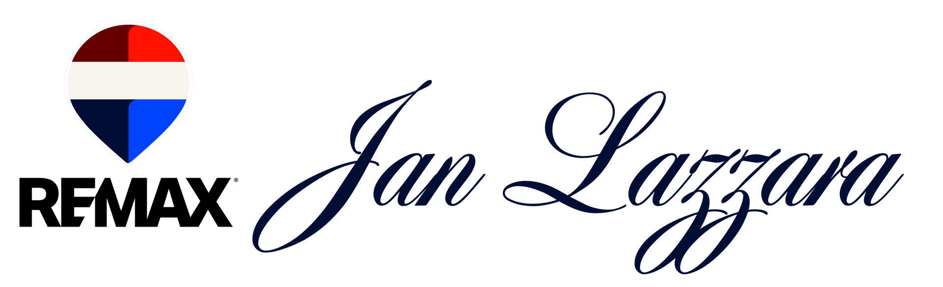 RE/MAX logo next to the name Jan Lazzara in cursive script.