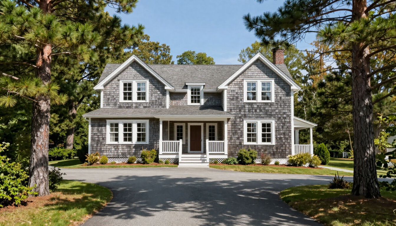 A clean driveway in Belfast, Maine