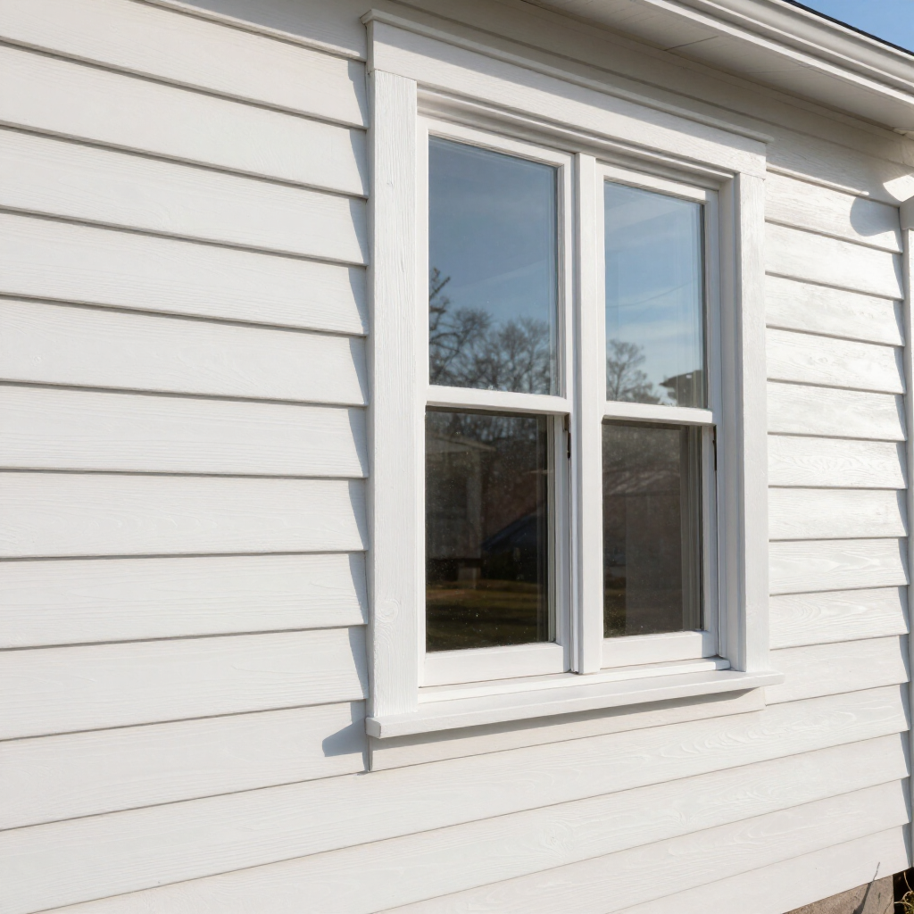 A clean Maine home exterior in the spring sun.