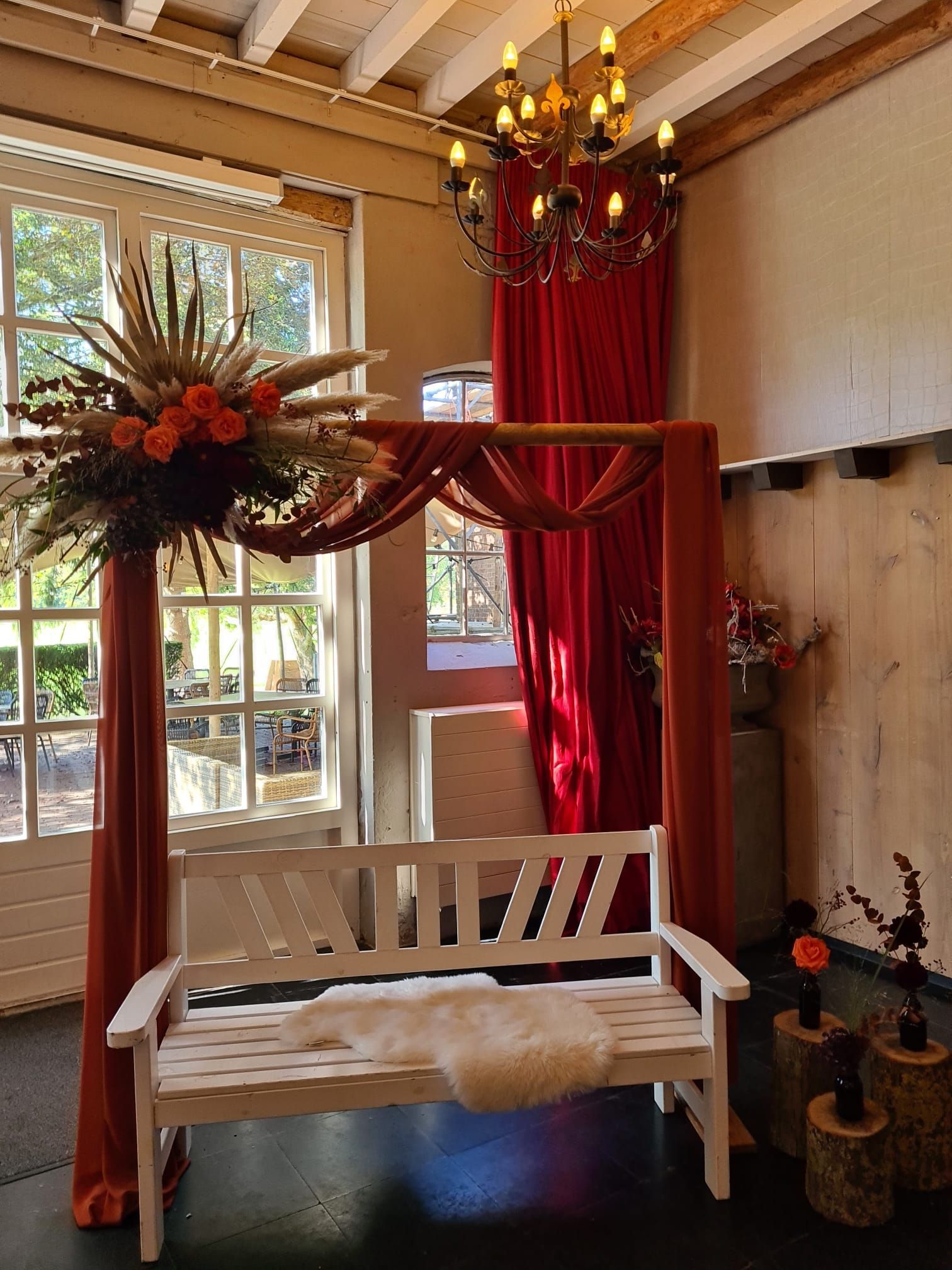 Backdrop,backdrop,trouwprieel, bruiloftdecoratie zuid-holland, styling bruiloft