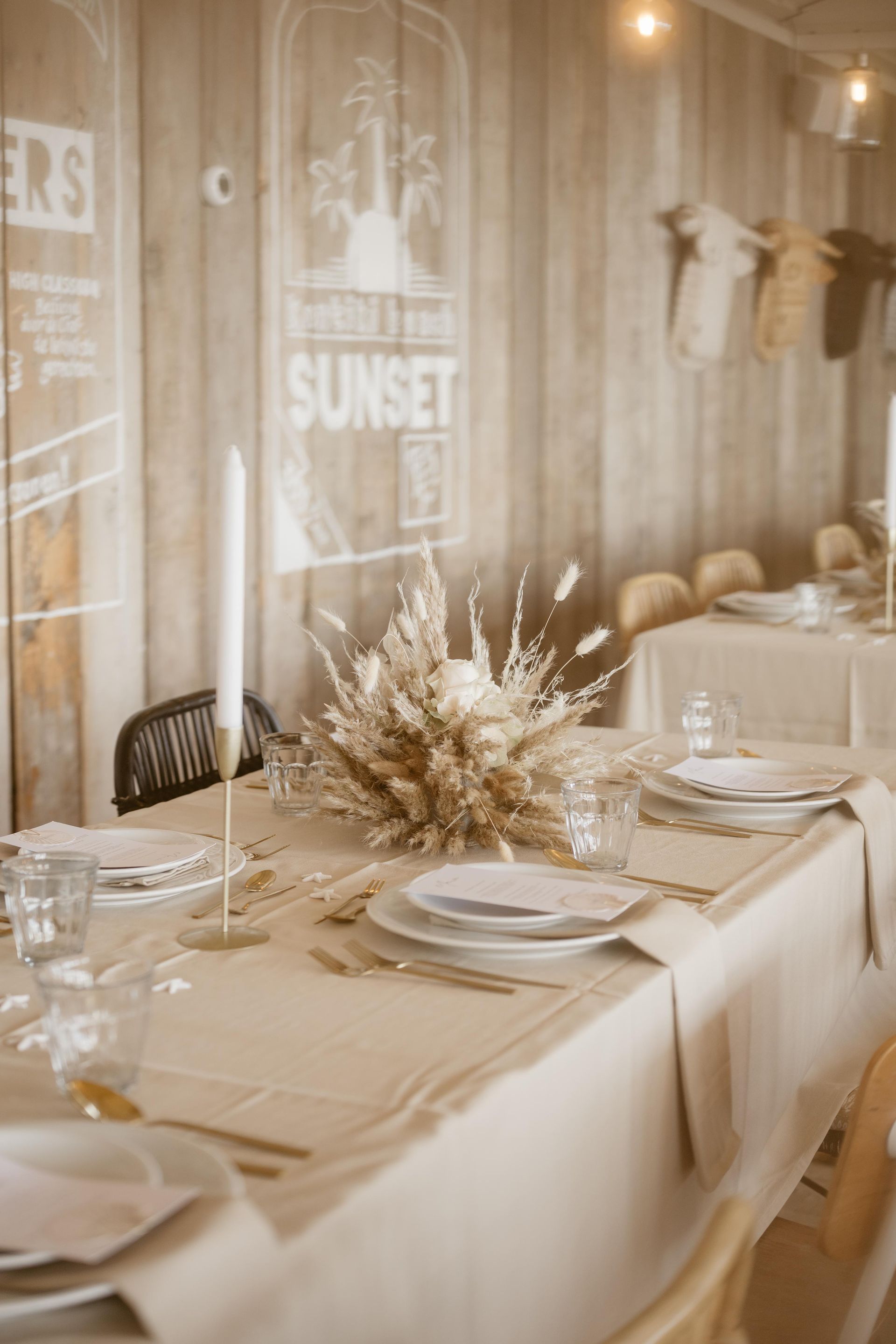 tafelstukjes, droogbloemen, droogbloemen te huur, boho styling, styling