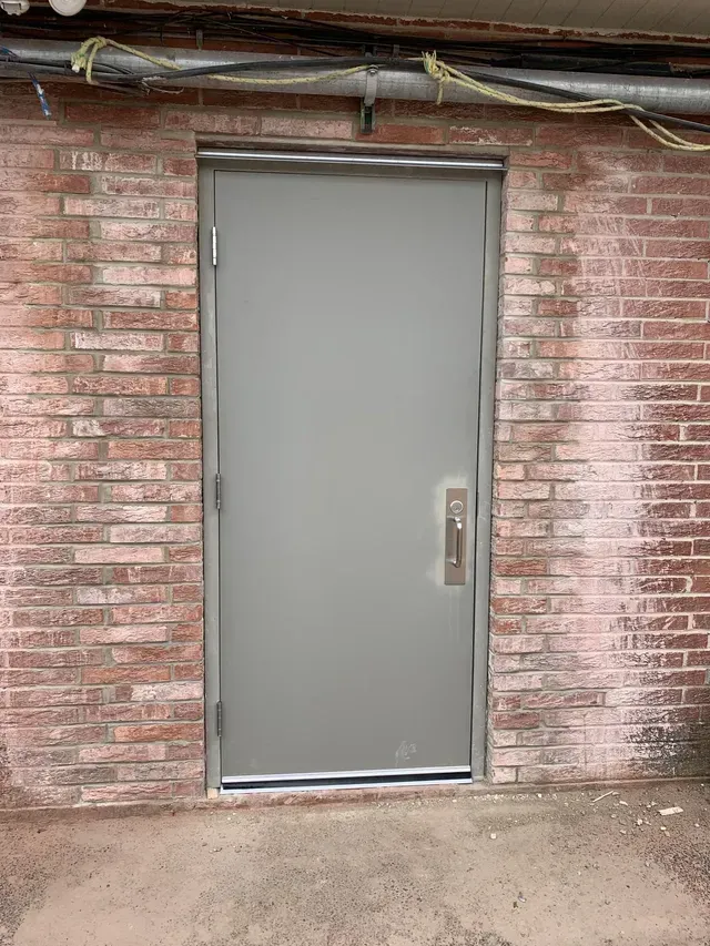 Client New Hollow Metal Door Install Outside - Roselle, Illinois - Action Lock and Key, Inc