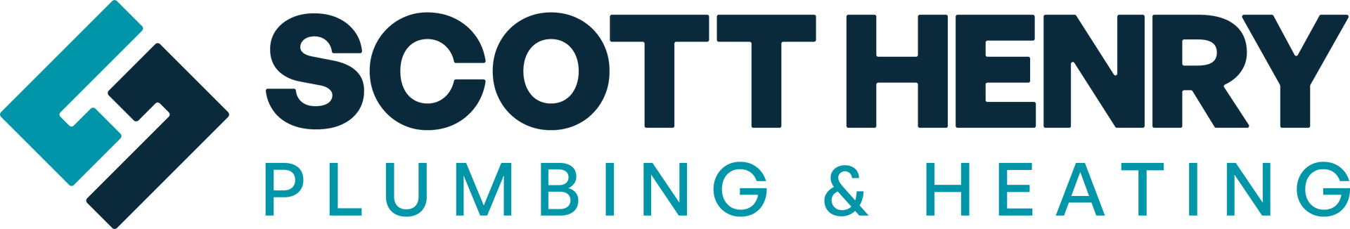 Scott Henry Plumbing & Heating logo in teal and black