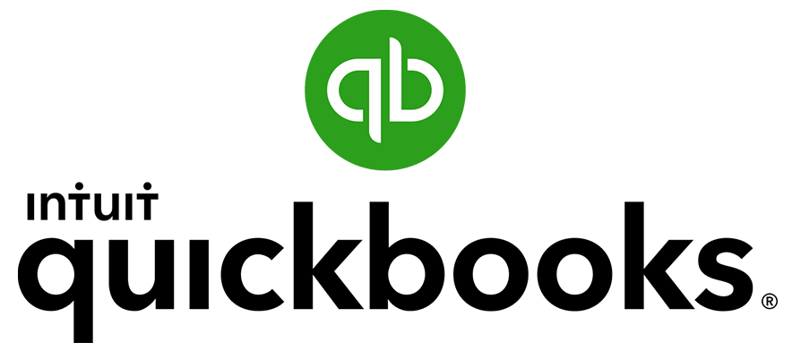 Logo for QuickBooks by Intuit, a financial software company.