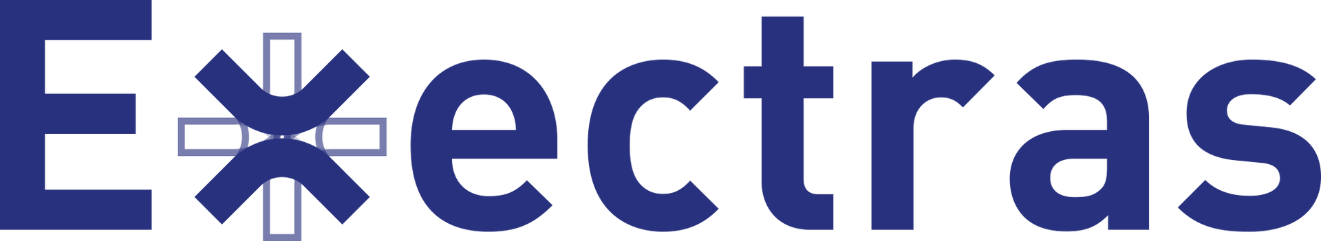 Logo for E*ectras, blue text with a stylized asterisk.