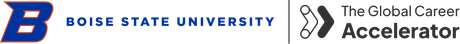 Boise State University and The Global Career Accelerator logos