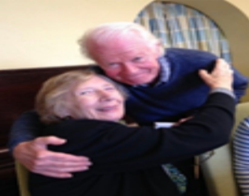 Michael Cochrane with Janet Ireland on her 80th Birthday. Endoresd A Good Scrap I Fear