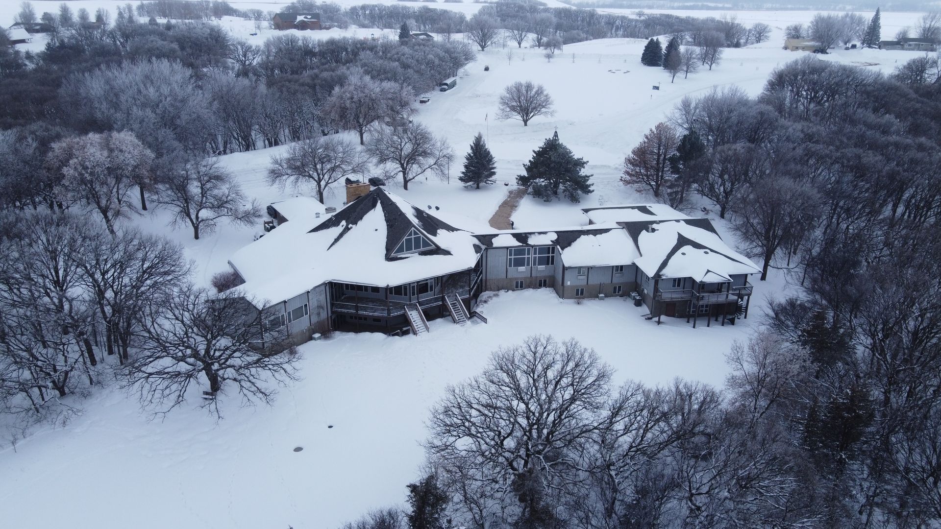 Inspiration Hills Winter Drone Shot