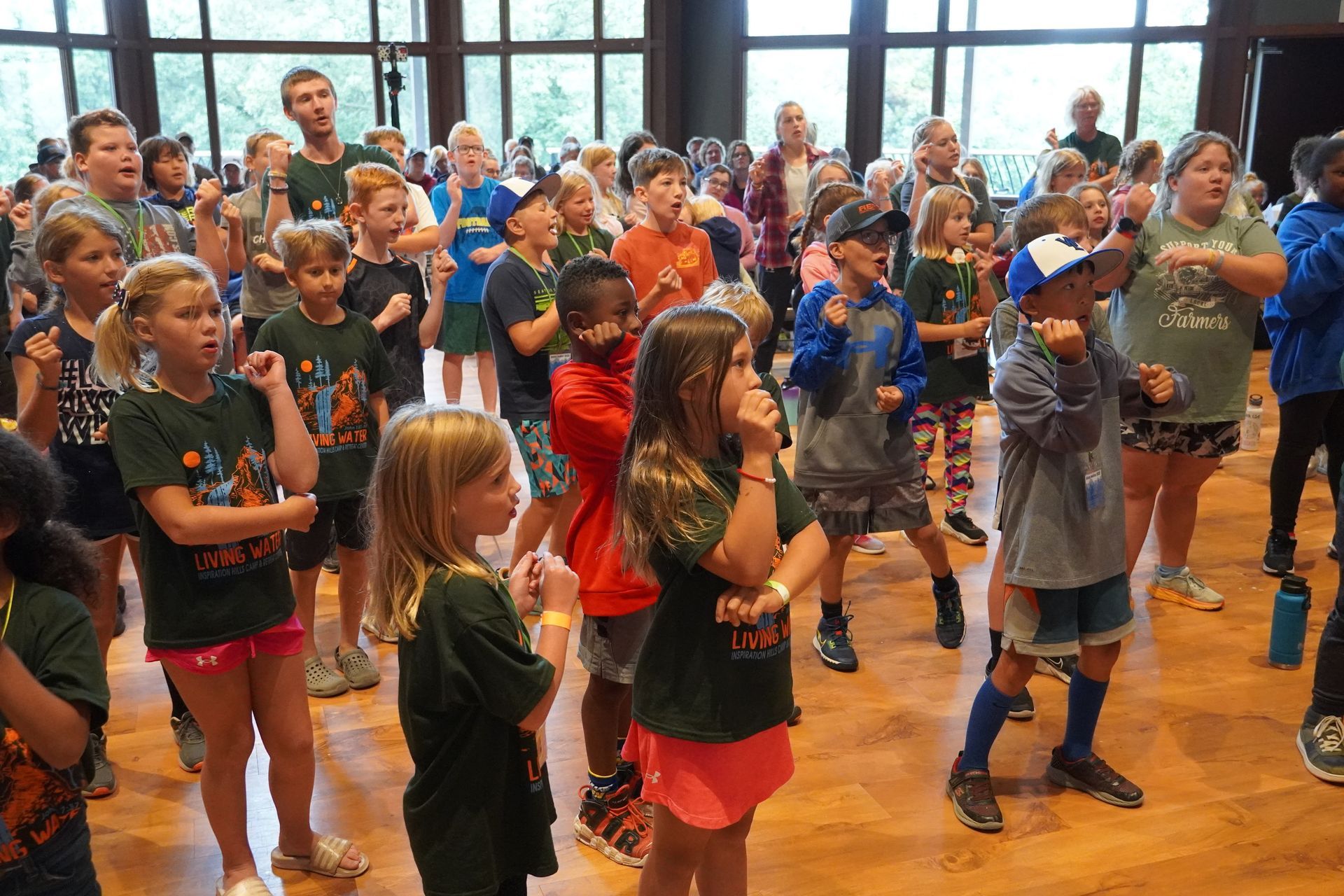Inspiration Hills Worship in the Dining Hall during Summer Camp