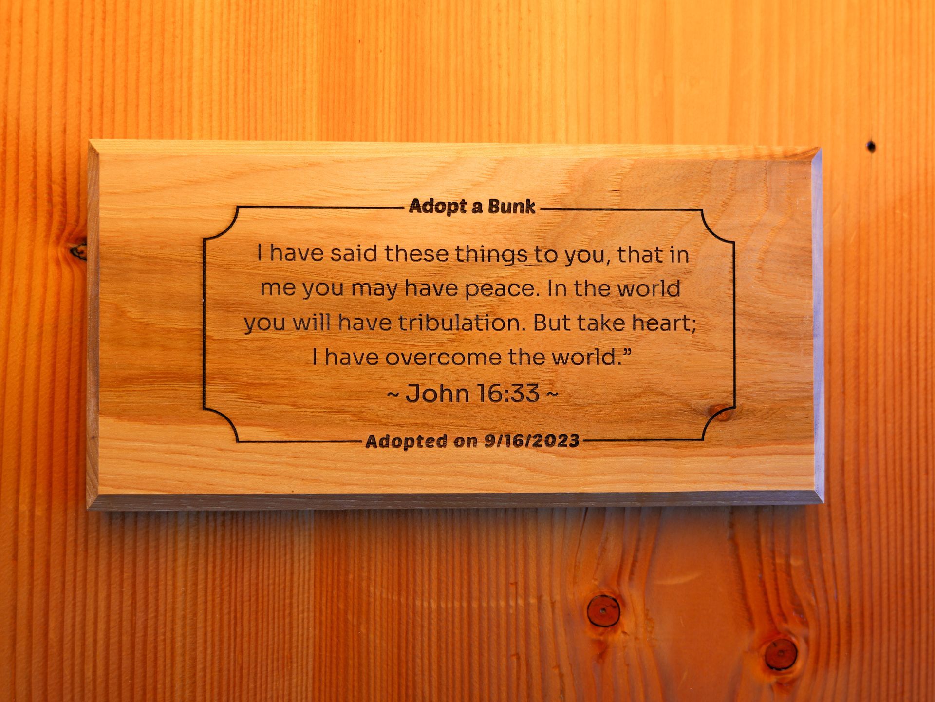 Inspiration Hills Adopt a Bunk