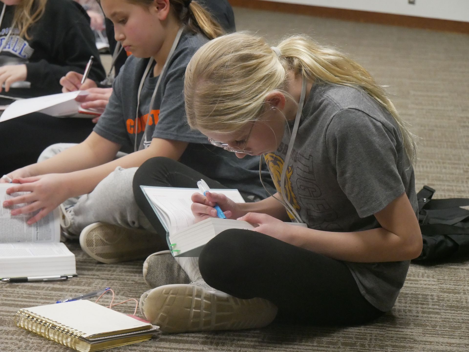 Inspiration Hills Campers reading Bible