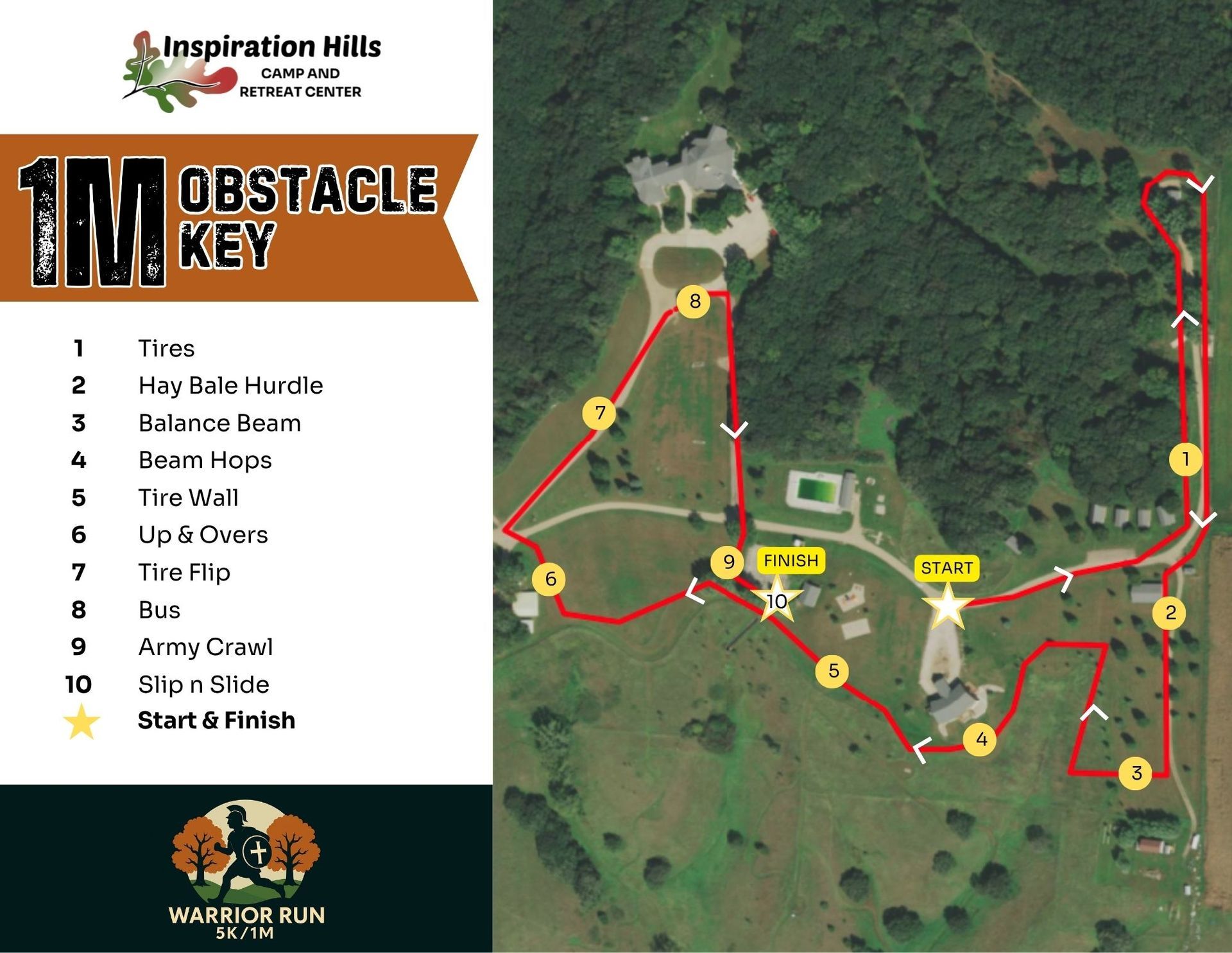 Inspiration Hills 1 Mile Map
