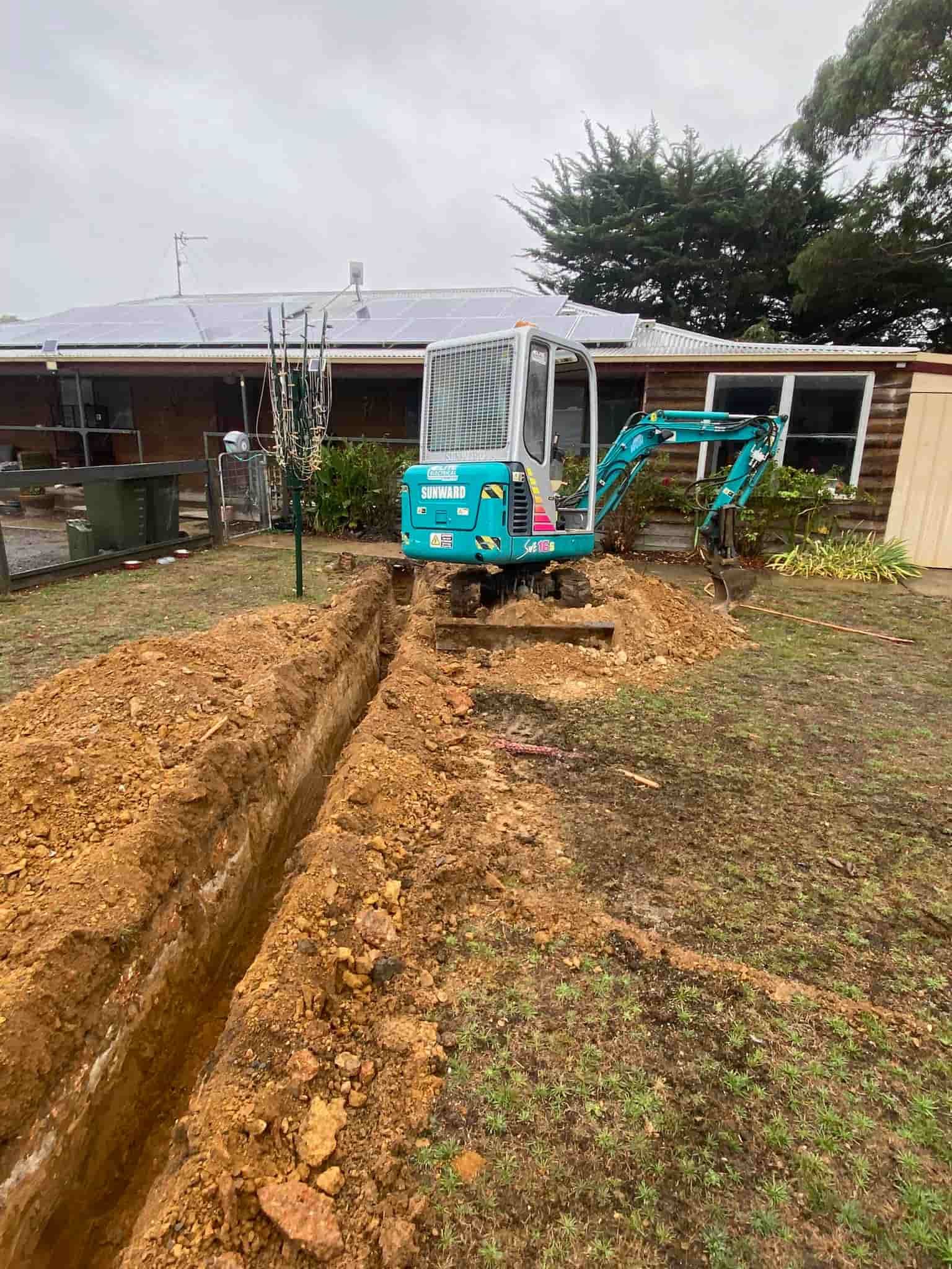 Mini Excavator — Elite Electrical Ballarat in Delacombe, VIC