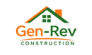 Gen-Rev Properties logo with orange and green house roof and text