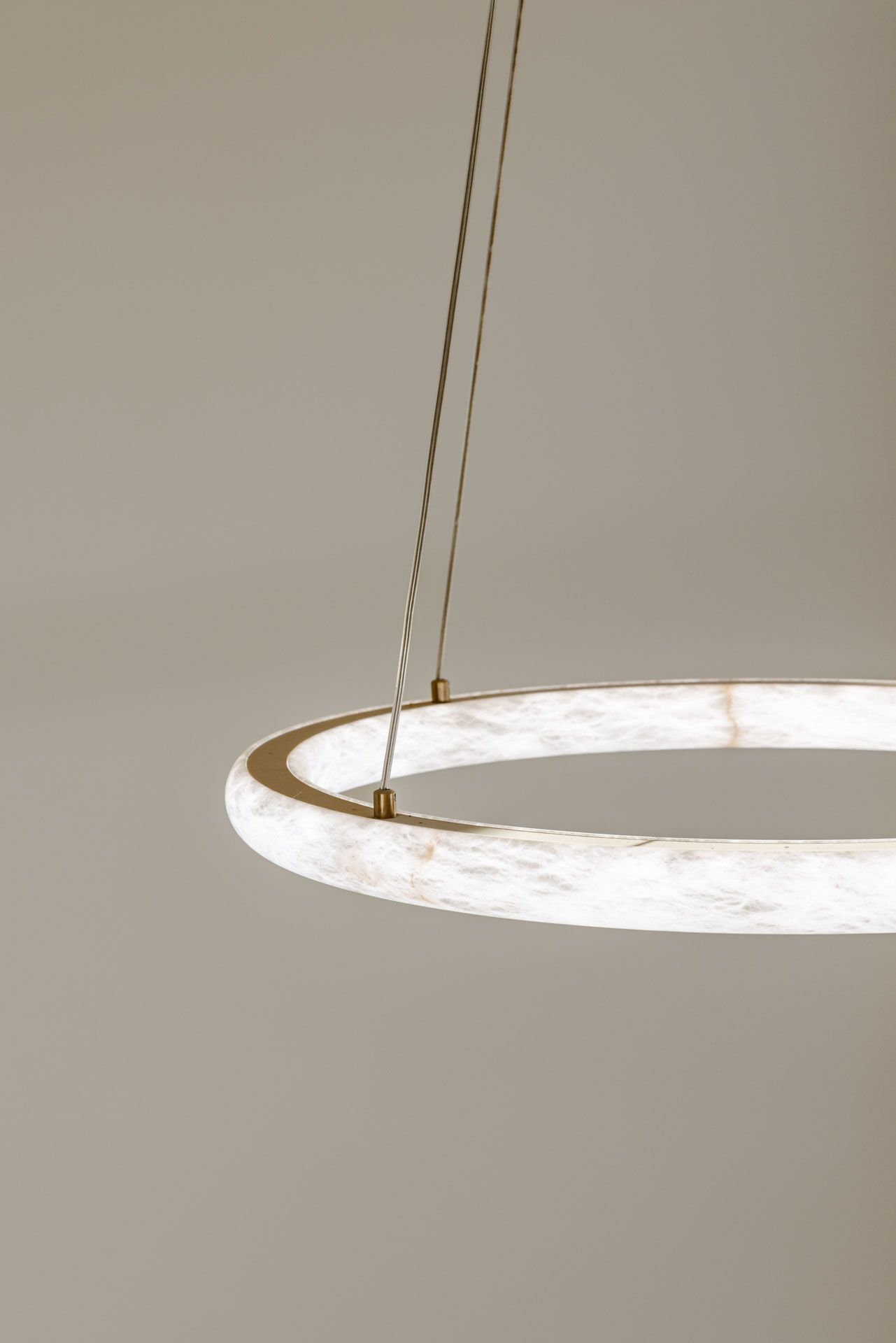 Modern White Ring Pendant Light Hanging — Complete Property Projects In Phillip, ACT