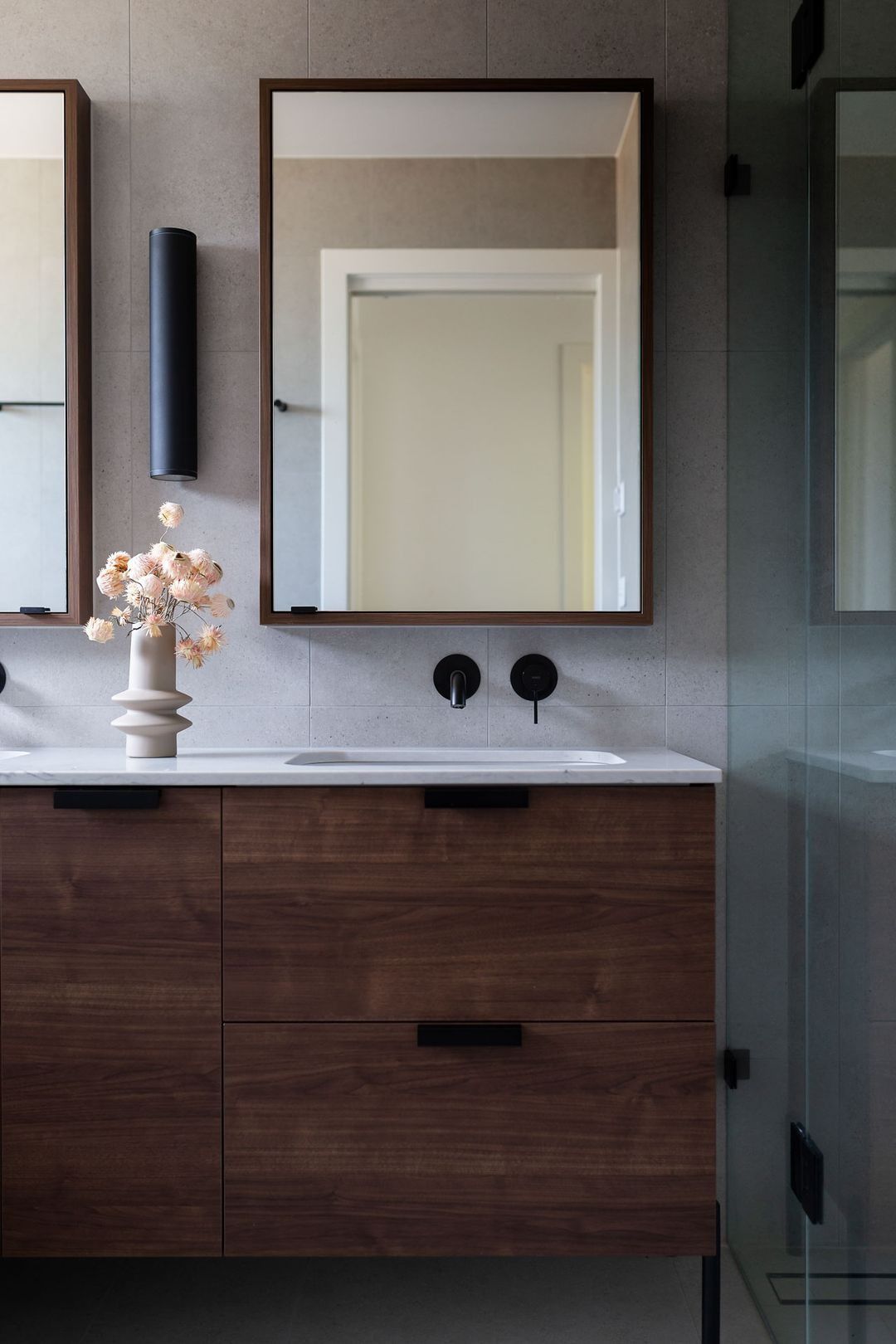 Modern Bathroom Vanity with Mirror — Complete Property Projects In Phillip, ACT