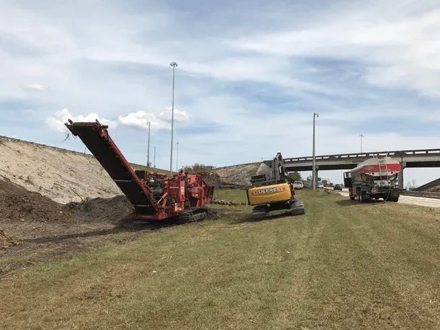 Red Machine and Yellow Excavator — Jacksonville, FL — Paul Murray Oil Inc