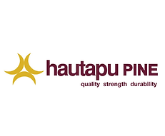 The logo for hautapu pine is a quality strength durability company.