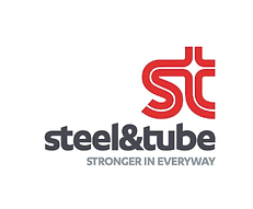 A logo for steel & tube stronger in everyway