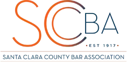 Logo for the Santa Clara County Bar Association, featuring the letters SCCBA and the text