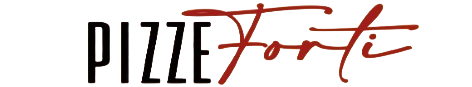 PIZZE Forte logo in black and red with the slogan “Il gusto che incontra il territorio”