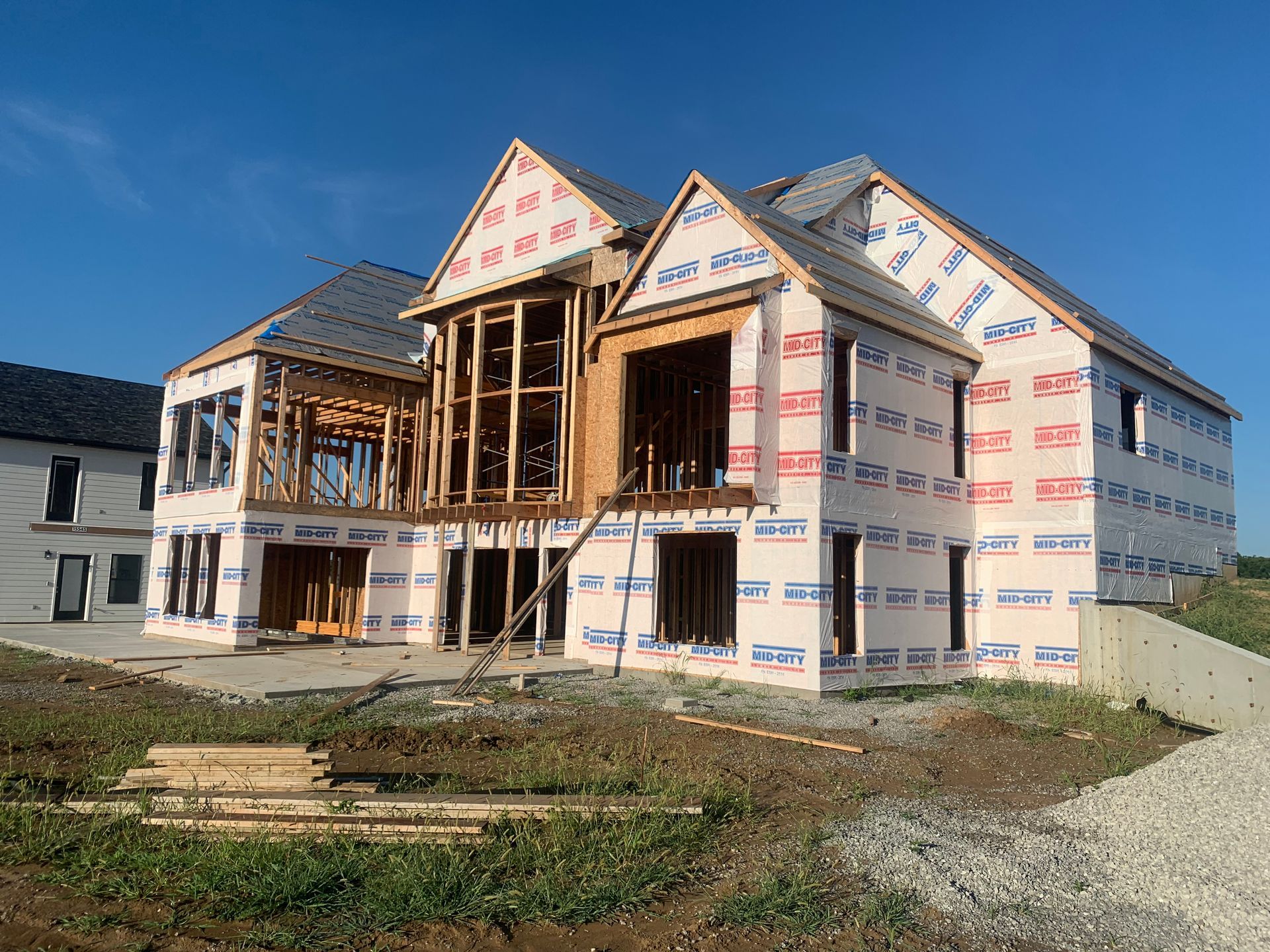 Framing of an Ashland, MO Custom Home From Watts Construction