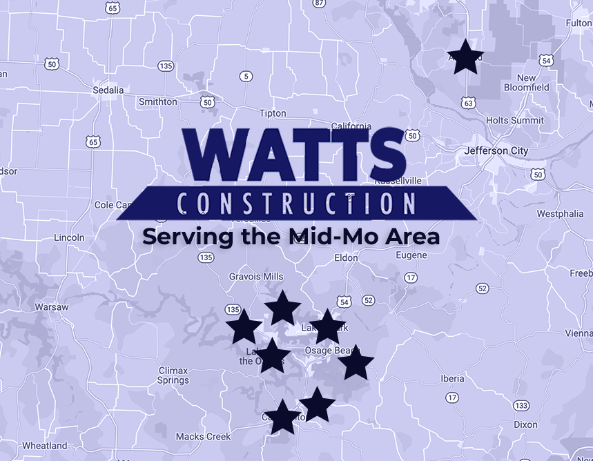 At Watts Construction, We Build Custom Homes Across Mid-Missouri, Including Ashland, Moberly, Columbia & Lake Ozark