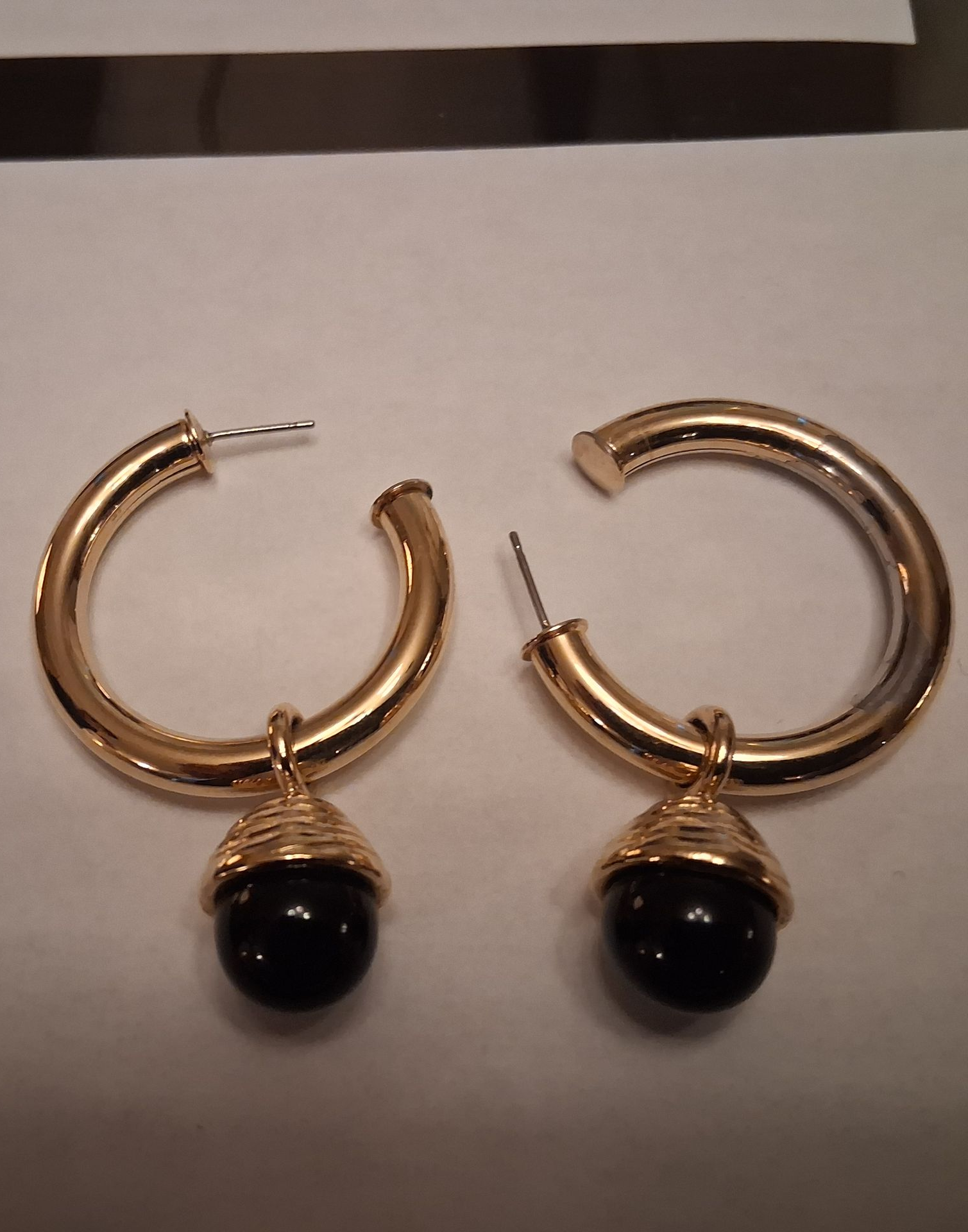 hoop dangle post earrings