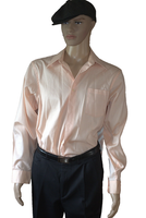 Arrow Peach Pinstriped Men's Fitted Dress Shirt Bangladesh 16 1/2