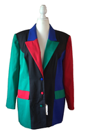 Boutique Europa Woman's long sleeved multicolor Jacket 16 lined
