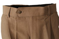 Men's Stafford Brown Patterned Dress Pants 34 W. 34 L 65% polyester 35% worsted