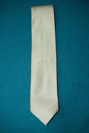 White striped necktie on a blue background