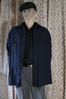 Mens Brandini Le Collezioni Navy Woolmark size L 100% Wool Button up 4 pockets
