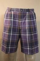 St. John's Bay Flat Front Shorts Purple Plaid Check Plaid 9