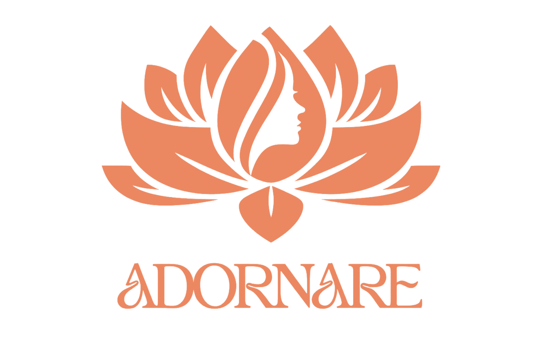 Coral lotus logo above the word “ADORNARE”