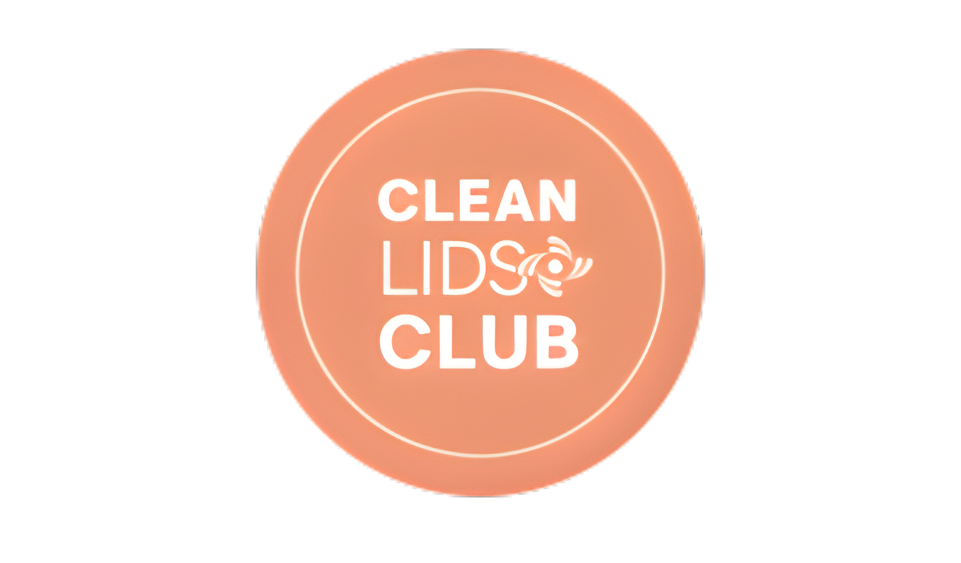 A peach-colored circular logo featuring the text