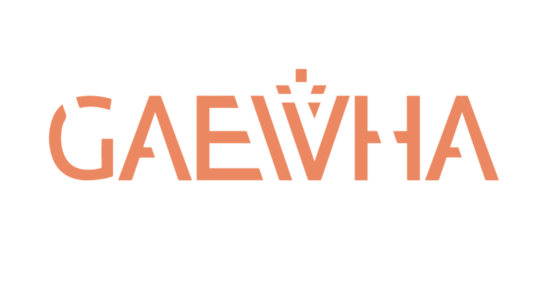 Orange stylized wordmark reading “GAEWHA” on a white background