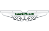 Aston Martin logo: silver wings with a green rectangular center, 