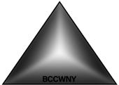 Black and white triangle with 