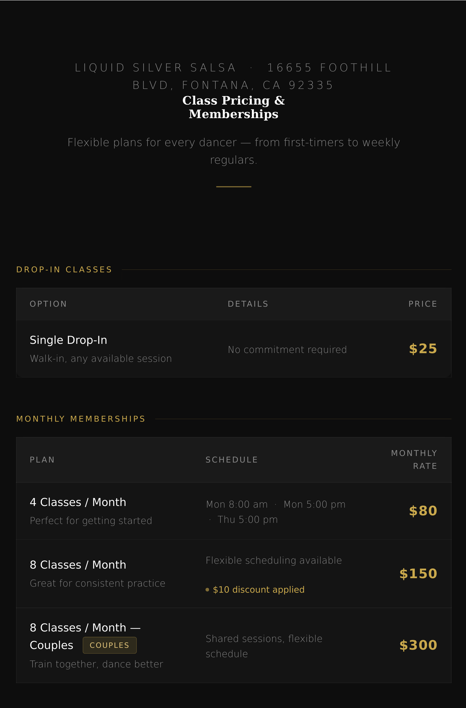 Liquid Silver Pricing