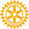 The gold Rotary International cogwheel emblem on a white background.